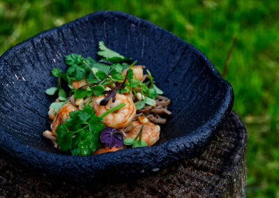 krevety, soba nudle